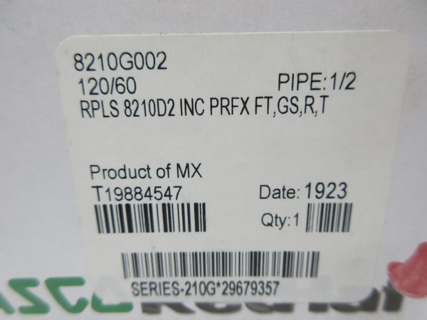 ASCO 8210G002 120V 5-200PSI 1/2" NSMP