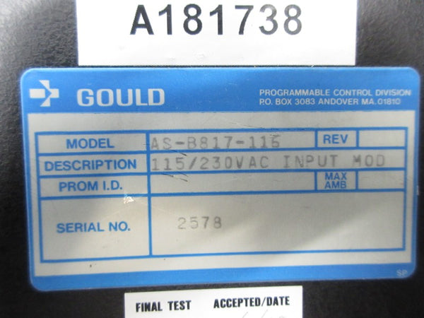 GOULD AS-B817-116 115/230VAC NSNP