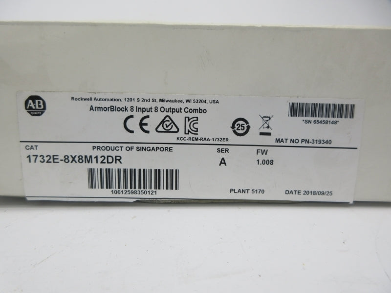 ALLEN BRADLEY 1732E-8X8M12DR SER. A F/W 1.008 NSMP