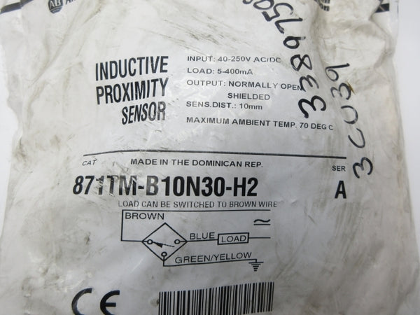 ALLEN BRADLEY 871TM-B10N30-H2 SER. A 40-250VAC/DC NSMP