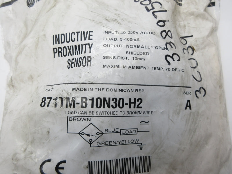 ALLEN BRADLEY 871TM-B10N30-H2 SER. A 40-250VAC/DC NSMP