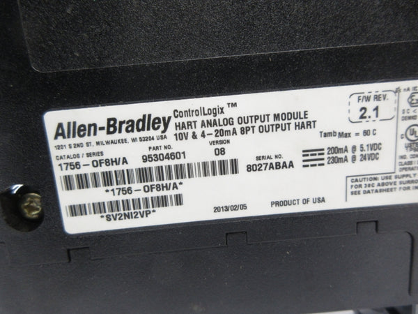 ALLEN BRADLEY 1756-OF8H SER. A F/W 2.1 (AS PICTURED) NSNP
