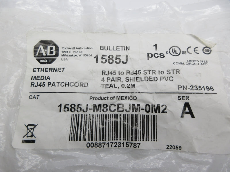 ALLEN BRADLEY 1585J-M8CBJM-0M2 SER. A NSMP