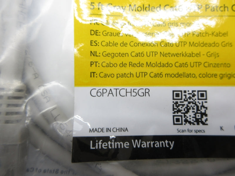 STARTECH C6PATCH5GR NSMP