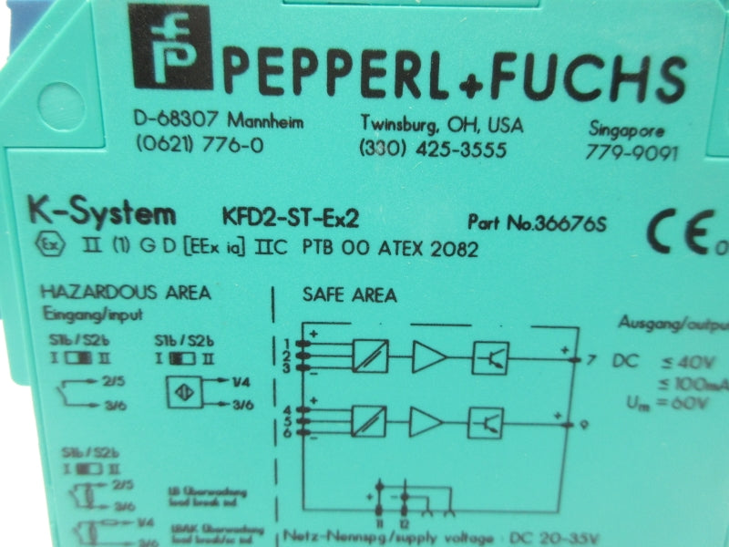 PEPPERL+FUCHS KFD2-ST-EX2 36676S NSNP