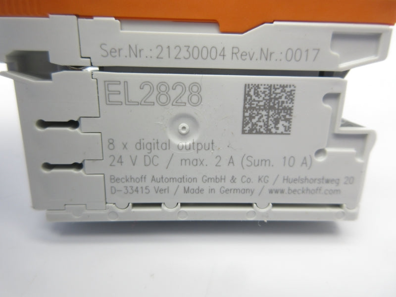 BECKHOFF EL2828 24VDC 2A REV. 0017 NSNP