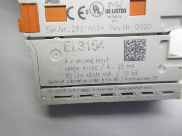 BECKHOFF EL3154 REV. 0020 NSNP