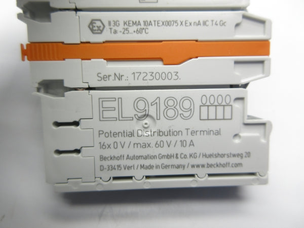BECKHOFF EL9189 60V 10A NSNP