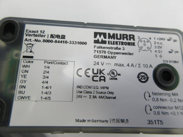 MURR ELEKTRONIK 8000-84410-3331000 24V 4A NSNP