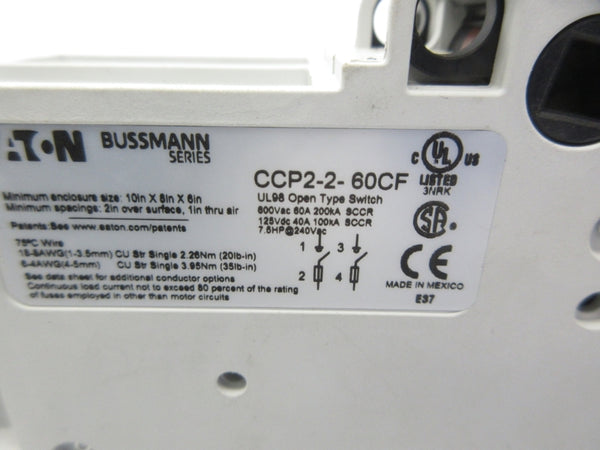 EATON CCP2-2-60CF 600VAC 60A NSNP