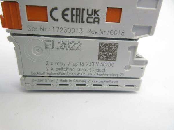 BECKHOFF EL2622 230VAC/DC REV. 0018 NSNP