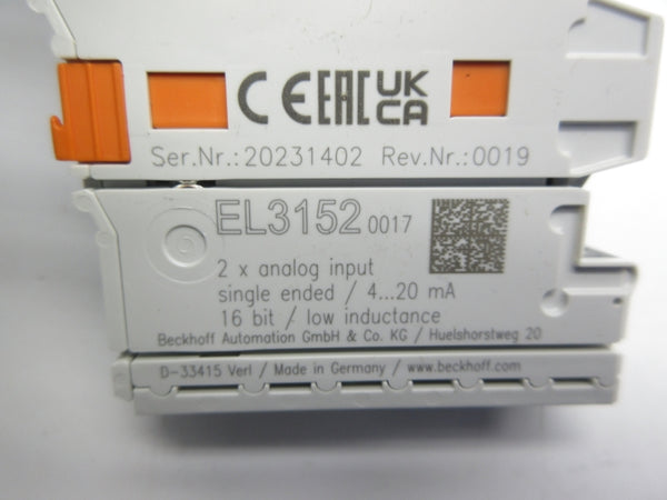 BECKHOFF EL3152 REV. 0019 NSNP