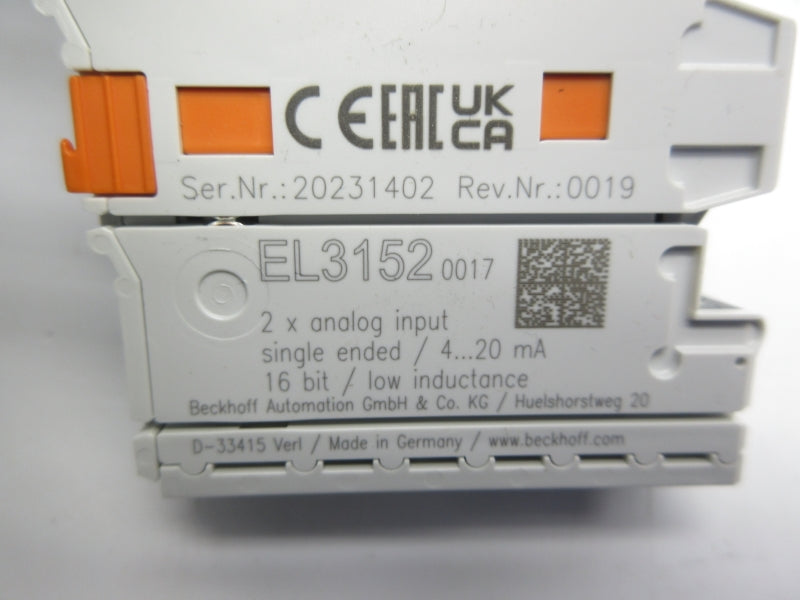 BECKHOFF EL3152 REV. 0019 NSNP