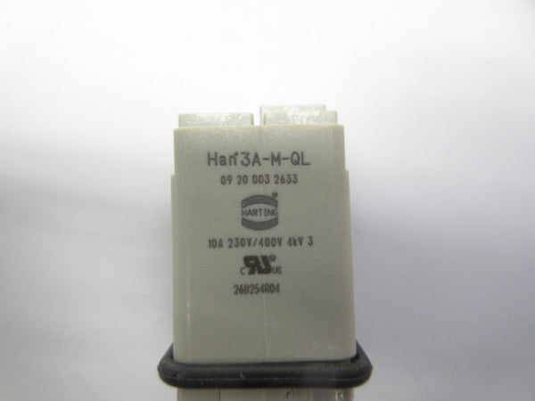 HARTING 09200032633 HAN3A-M-QL 230/400V 10A NSNP