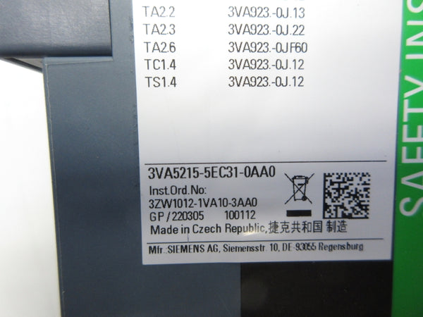SIEMENS 3VA5215-5EC31-0AA0 600V 150A NSNP