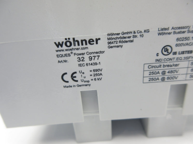 WOHNER 32977 600V 250A NSNP