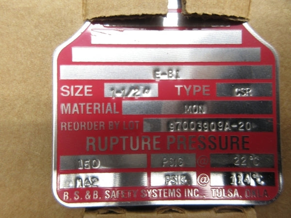 BS&B CSR 150PSI 1-1/2" NSMP