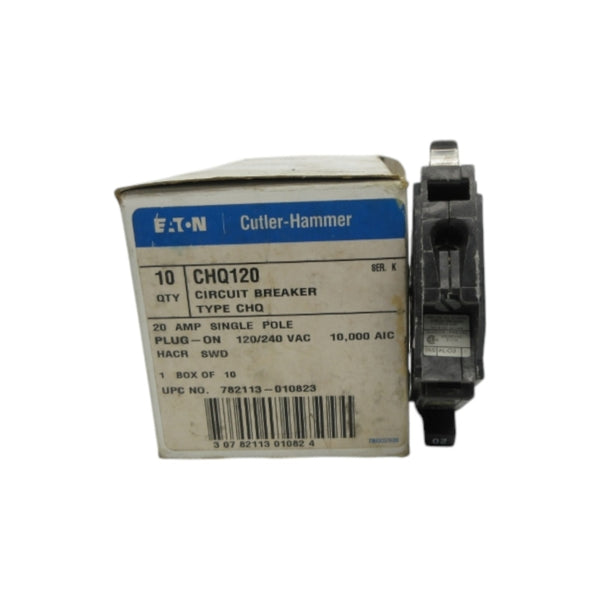 EATON CHQ120 SER. K 120/240VAC 20A (PKG OF 10) NSMP