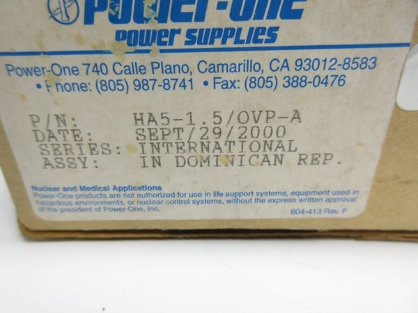 POWER-ONE HA5-1.5/OVP-A 230/240VAC 0.125A NSMP