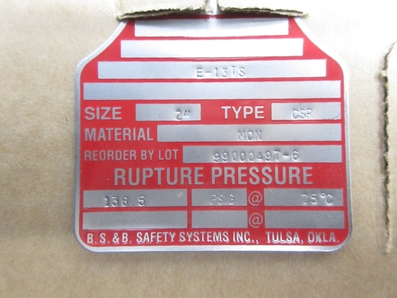 BS&B CSR 136.5PSI 2" NSMP