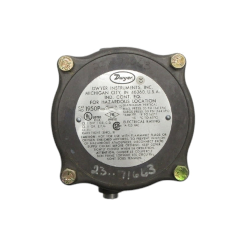 DWYER 1950P-8-2B 480VAC 15A 50PSI NSNP