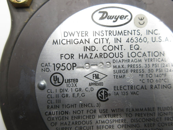 DWYER 1950P-8-2B 480VAC 15A 50PSI NSNP