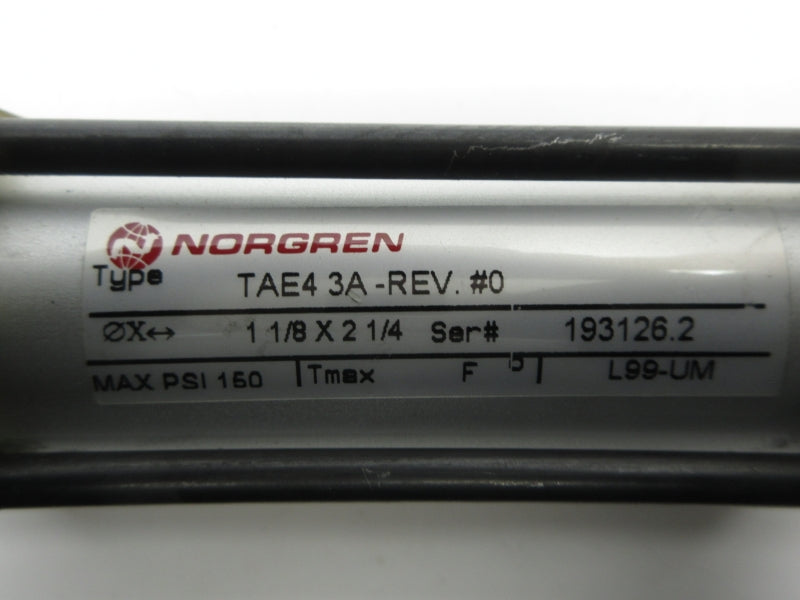 NORGREN TAE43A-1-1/8X2-1/4 150PSI REV. 0 NSNP
