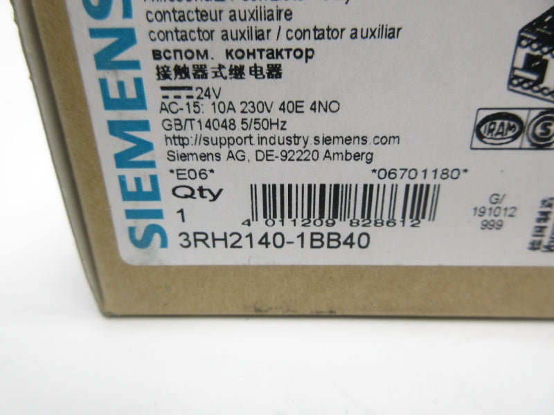 SIEMENS 3RH2140-1BB40 24VDC NSMP