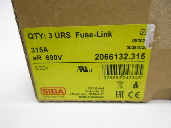 SIBA 2066132.315 700V 315A (PKG OF 3) NSMP