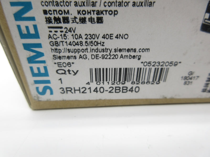 SIEMENS 3RH2140-2BB40 24VDC NSMP