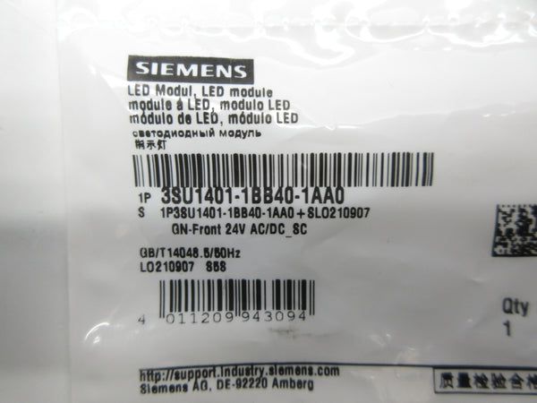 SIEMENS 3SU1401-1BB40-1AA0 24VAC/DC NSMP