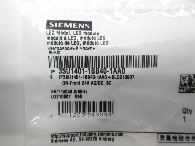 SIEMENS 3SU1401-1BB40-1AA0 24VAC/DC NSMP