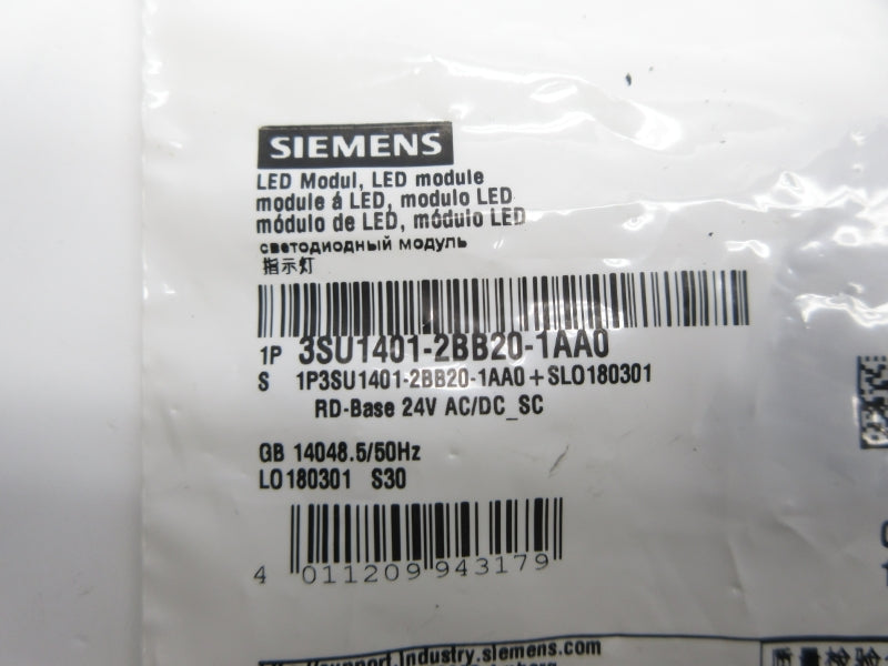 SIEMENS 3SU1401-2BB20-1AA0 24VAC/DC NSMP