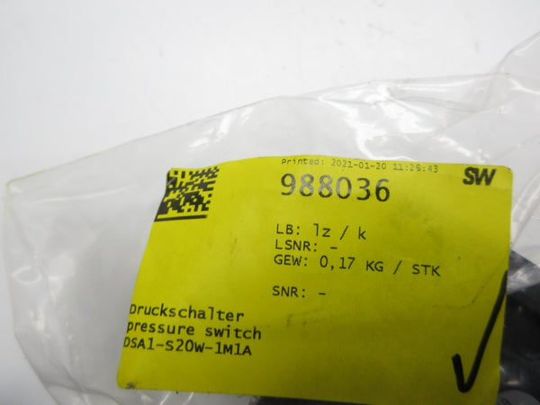 SWITCH 988036 DSA1-S20W-1M1A 250VAC NSMP