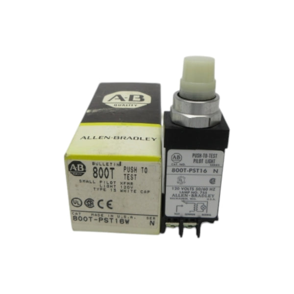 ALLEN BRADLEY 800T-PST16W SER. N 120V (BK/YL) NSMP
