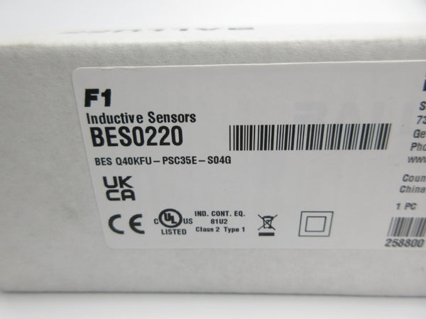 BALLUFF BES0220 BES Q40KFU-PSC35E-S04G NSMP