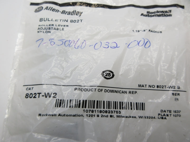ALLEN BRADLEY 802T-W2 SER. B 1.19-3" NSMP