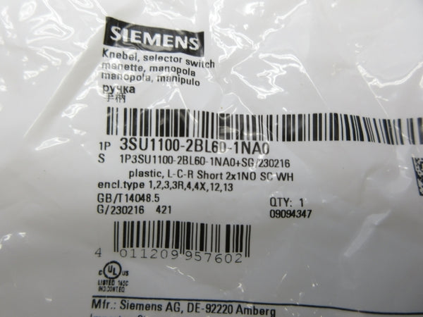 SIEMENS 3SU1100-2BL60-1NA0 NSMP