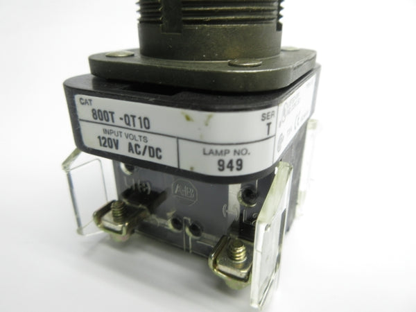 ALLEN BRADLEY 800T-QT10 SER. T 120VAC/DC NSNP