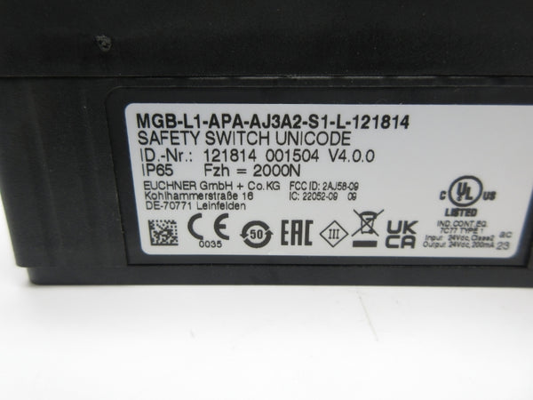 EUCHNER MGB-L1-APA-AJ3A2-S1-L-121814 NSNP