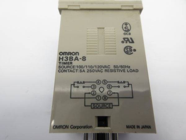 OMRON H3BA-8 100/110/120VAC 0-5HR NSNP