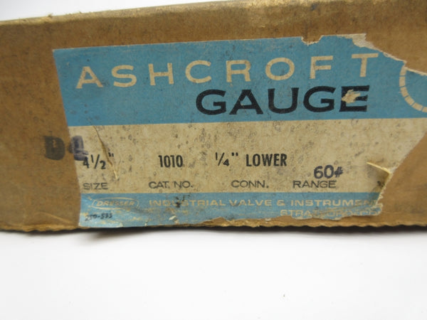 ASHCROFT 1010 60PSI 4-1/2" NSMP