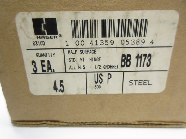 HAGER BB 1173 (PKG OF 3) NSMP