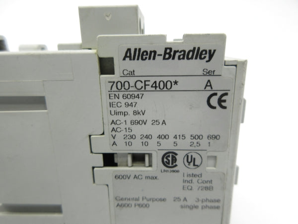 ALLEN BRADLEY 700-CF400D SER. A 110V NSNP