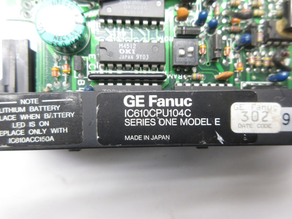 GE FANUC IC610CPU104C NSNP