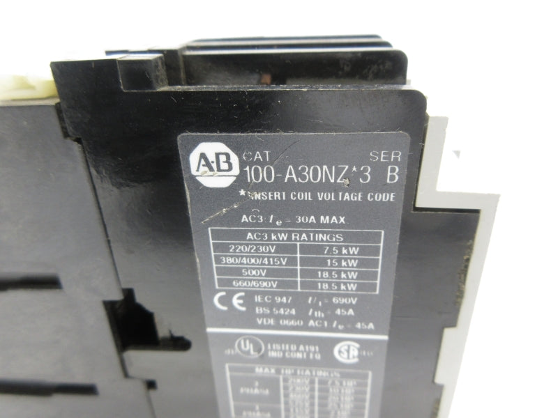 ALLEN BRADLEY 100-A30NZ243 SER. B 24V UNMP