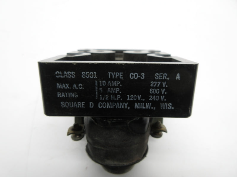 SQUARE D 8501 CO-3 SER. A 277VAC 10A UNMP
