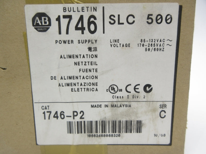 ALLEN BRADLEY 1746-P2 SER. C 85-132/170-265VAC DATE: 2008 NSFS