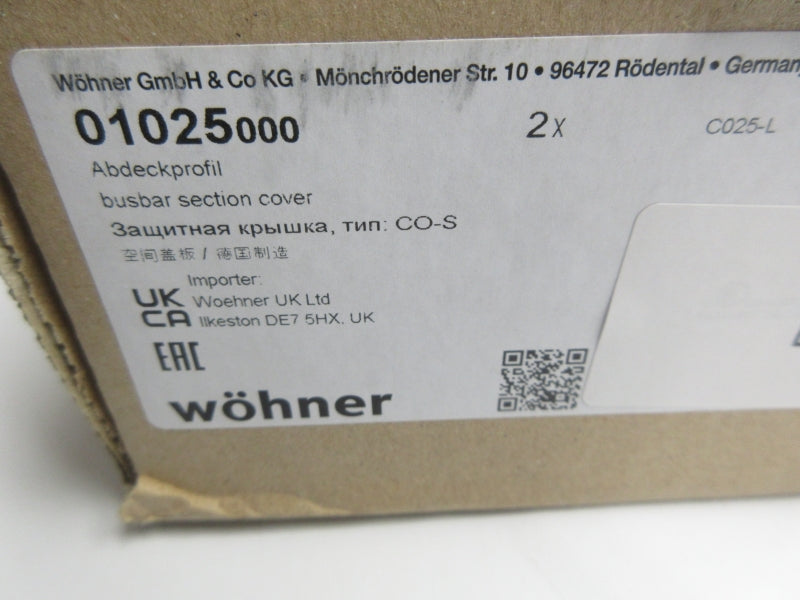 WOHNER 01025000 (PKG OF 2) NSMP