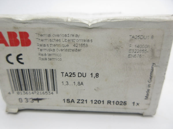 ABB TA25 DU 1.8 1.3-1.8A NSMP